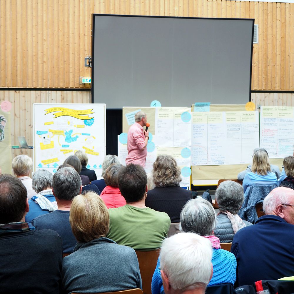 Impressionen der Zukunftswerkstatt Sörup (Plenum)